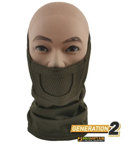 Maschera face warrior olive - face,