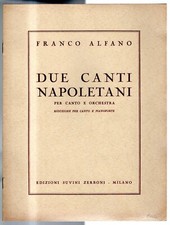 DUE CANTI NAPOLETANI PER CANTO