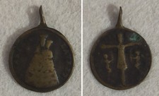 medaglia votiva 1700 madonna loreto s maria lauretum ancona diametro 3 cm