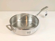 Viking Padella per Salsa 3 Strati in Acciaio Inox con Coperchio in Vetro 5,25 Qt NUOVA LEGGI
