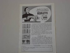 advertising Pubblicità 1957 MACCHINA CUCIRE BORLETTI
