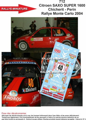 Decals ref 0712 - 1/43,