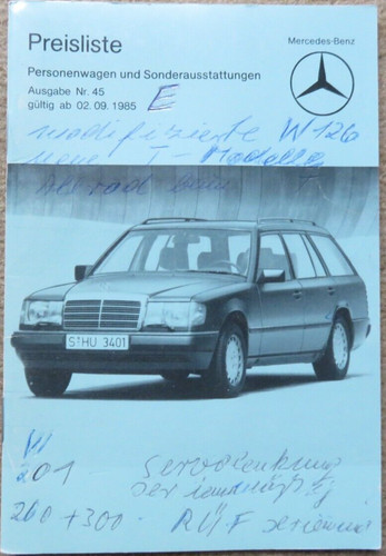 Listino prezzi mercedes 190 - listino,