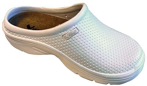 Zoccoli eva vigor buff - buff, bianco