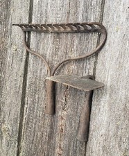 Lotto Vintage Primitivo Rastrello Dente Strumento Antico Vintage Fattoria Coltivatore Zappa Giardino