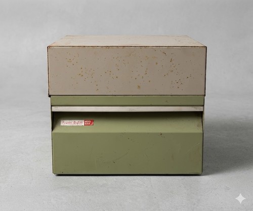 Schedario vintage metallo - schedario,