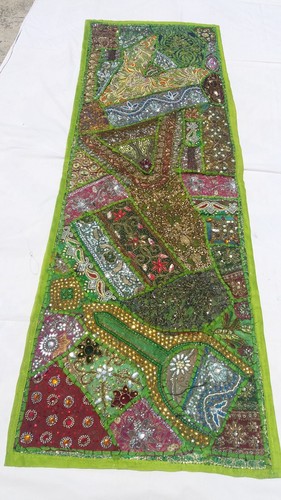 Arazzo indiano patchwork - , verde