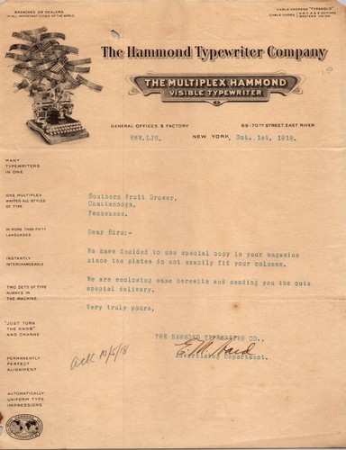 Macchina scrivere hammond - macchina, da
