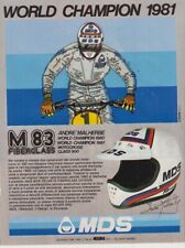 advertising Pubblicità-CASCO MOTO MDS M 83 1982 HELMETS VINTAGE MOTOCROSS