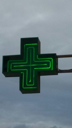 Insegna croce farmacia - croce, (usata)