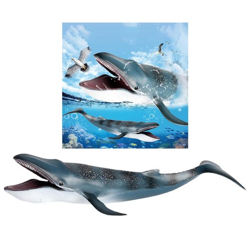 Realistico blu balena action - blu,
