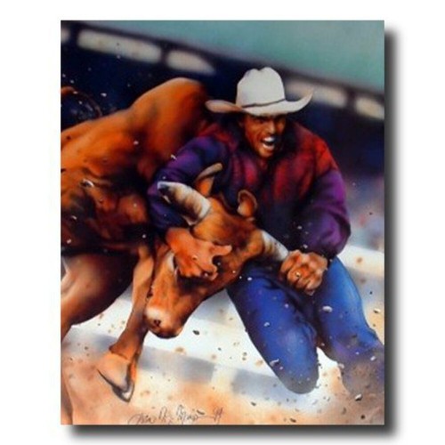 Western rodeo art print - art,