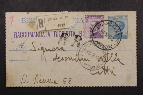 Italia 1924 biglietto lettera - 1924,
