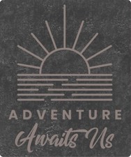 Adesivo frigorifero vinile Waeco CRX50 stampa avvolgente avventura ci aspetta *ardesia*