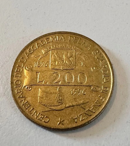 Moneta 200 lire del - 200, 1996