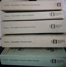 VITE PARALLELE DI PLUTARCO in 5 volumi testo a fronte ed. BUR