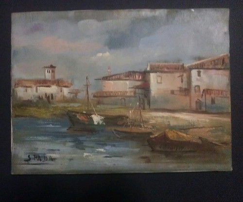 Olio tela paesaggio - olio,