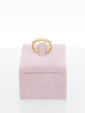 Anello veretta oro giallo con fascia intrecciata di brillanti