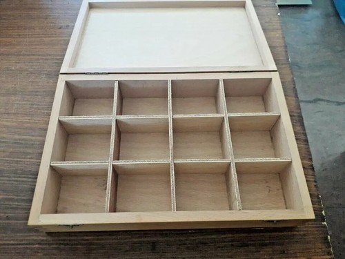 Scatola legno con scomparti - legno,