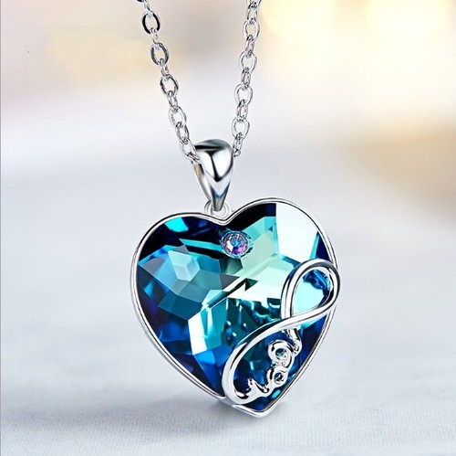 Collana donna cuore - collana, blu