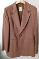 Tailleur Donna Giacca cammello e gonna vera lana taglia 46 made in italy