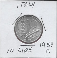 Italia lire 1953r aratro - italia,