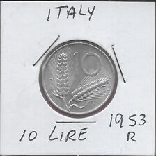 ITALIA 10 LIRE 1953R ARATRO