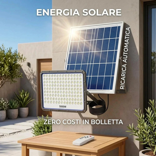 Faro led solare 5000w 320 - led,