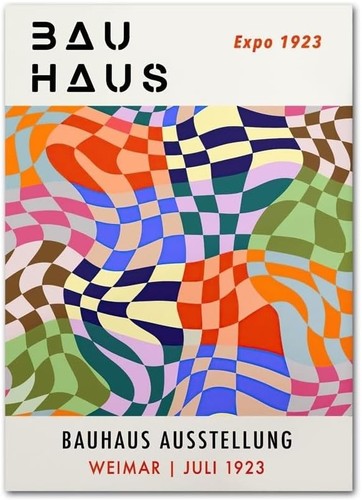 Poster bauhaus arte tela - poster,