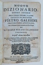 1736 ITALIAN DICTIONARY