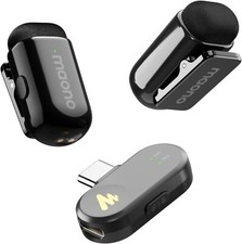 Wave T1 Mini Microfono Wireless Lavalier per iPhone 16 15, Android, Tablet, PC,