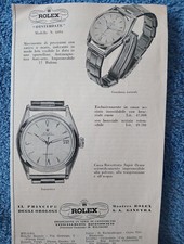 RITAGLIO DI GIORNALE PUBBLICITA' OROLOGIO ROLEX  Mod.6094