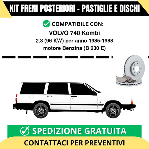 Kit freni posteriori volvo 740 - kit,