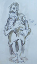 DISEGNO D'EPOCA RITRATTO MAMMA