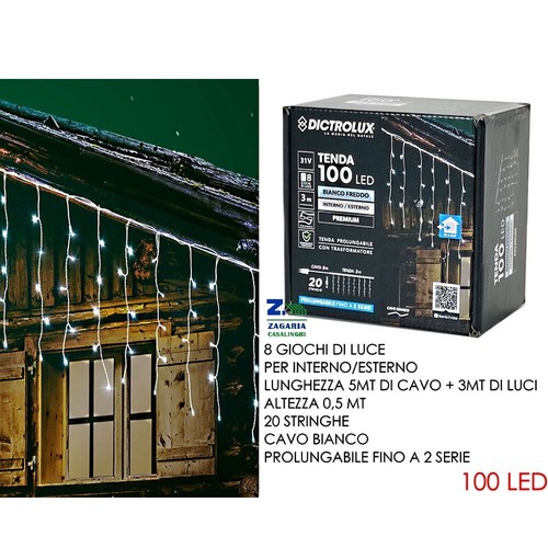 Tenda luminosa luci natalizie - tenda,