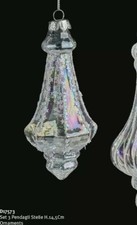 Set 3 pendagli in vetro