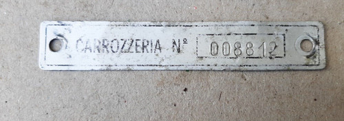 Targhetta numero carrozzeria - targhetta,