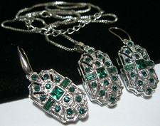 Collana orecchini goccia