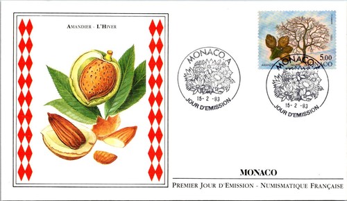 Monaco fdc 1993 mandorlo - fdc,