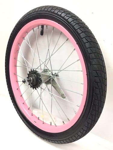 Bicicletta posteriore rosa - 18",