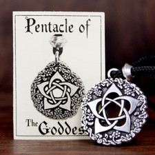 Pewter Pentacle of the Goddess