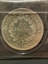 Moneta Francia 50 Franchi Francs Hercule Ercole 1974 ARGENTO "SUP (VC75)
