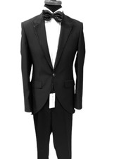 ABITO UOMO  SPOSO T. 46 NERO FIRMATO CARLO PIGNATELLI SUIT GROOM WEDDING