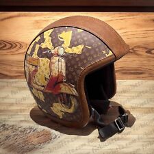 Casco vintage in pelle