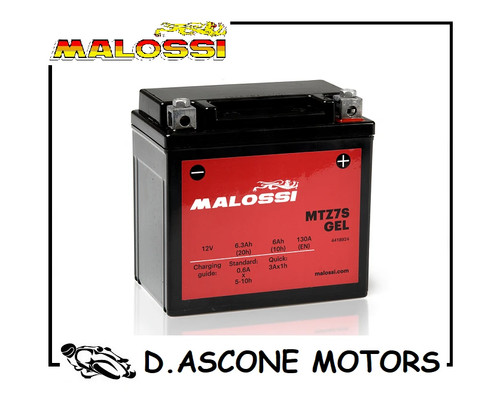 Batteria malossi mtz7s gel - batteria,