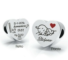 Regalo NASCITA charm argento