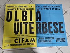 Manifesto Viterbo Viterbese Olbia Calcio Cifam 1972 Coppa Italia Sport