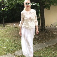 ZARA Top in Pizzo Fiori Blusa