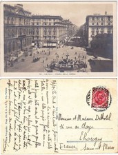 NAPOLI - PIAZZA DELLA BORSA - VIAGG. 1927 -90343-