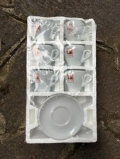 6 Tazzine Da Caffè Roberta Vintage Anni 70 Con Piattini Nuovo